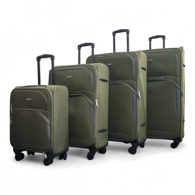 Werten Sie Ihre Reiseutensilien auf mit dem 4er-Set leichter 8-Rollen-Koffer (Kabinenkoffer, Mittel, Groß und XL), die auf Stil, Haltbarkeit und Zweckmäßigkeit ausgelegt sind. Dieses Weichschalen-Gepäckset ist aus hochwertigem Nylon gefertigt und bietet eine elegante Optik und außergewöhnliche Leistung für alle Ihre Reisen. Eigenschaften: Leichtes Nylonmaterial: Robust und dennoch leicht, sodass es einfach zu handhaben ist und eine lange Lebensdauer gewährleistet. Erweiterbares Design (Mittel, Groß und XL): Bietet Flexibilität mit über 20 % zusätzlicher Lagerkapazität. Sicheres Schloss: Hält Ihre Sachen sicher mit integriertem Zahlenschloss. 4 Doppelrollen mit 360°-Mobilität: Sorgt für müheloses Manövrieren auf verschiedenen Oberflächen. Ergonomischer Teleskopgriff: Auf Komfort und einfache Handhabung ausgelegt. Organisierter Innenraum: Beinhaltet Zurrgurte, Fächer mit Reißverschluss und Netzteiler für müheloses Packen. Größen und Spezifikationen: Kabine: Abmessungen: 48 x 37 x 20 cm Gewicht: 2,70 kg Fassungsvermögen: 36 l Mittel: Abmessungen: 54 x 41 x 26,5 cm Gewicht: 3,20 kg Fassungsvermögen: 64 l Groß: Abmessungen: 73,5 x 45 x 29,5 cm Gewicht: 3,90 kg Fassungsvermögen: 98 l Extragroß: Abmessungen: 80 x 48,5 x 32,5 cm Gewicht: 4,80 kg Fassungsvermögen: 126 l Dieses vielseitige Kofferset eignet sich perfekt für alle Arten von Reisen, egal ob Kurztrip oder längerer Urlaub. Das schlanke Design sorgt für zeitlose Eleganz, während die leichte Konstruktion und die fortschrittlichen Funktionen unvergleichlichen Komfort bieten. Reisen Sie mit leichtem Gepäck, cleverem Gepäck und voller Zuversicht mit diesem Premium-Kofferset.