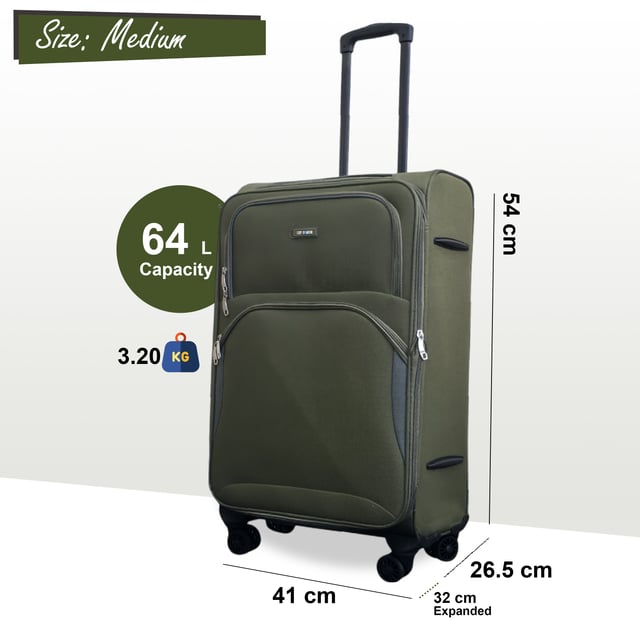 Werten Sie Ihre Reiseutensilien auf mit dem 4er-Set leichter 8-Rollen-Koffer (Kabinenkoffer, Mittel, Groß und XL), die auf Stil, Haltbarkeit und Zweckmäßigkeit ausgelegt sind. Dieses Weichschalen-Gepäckset ist aus hochwertigem Nylon gefertigt und bietet eine elegante Optik und außergewöhnliche Leistung für alle Ihre Reisen. Eigenschaften: Leichtes Nylonmaterial: Robust und dennoch leicht, sodass es einfach zu handhaben ist und eine lange Lebensdauer gewährleistet. Erweiterbares Design (Mittel, Groß und XL): Bietet Flexibilität mit über 20 % zusätzlicher Lagerkapazität. Sicheres Schloss: Hält Ihre Sachen sicher mit integriertem Zahlenschloss. 4 Doppelrollen mit 360°-Mobilität: Sorgt für müheloses Manövrieren auf verschiedenen Oberflächen. Ergonomischer Teleskopgriff: Auf Komfort und einfache Handhabung ausgelegt. Organisierter Innenraum: Beinhaltet Zurrgurte, Fächer mit Reißverschluss und Netzteiler für müheloses Packen. Größen und Spezifikationen: Kabine: Abmessungen: 48 x 37 x 20 cm Gewicht: 2,70 kg Fassungsvermögen: 36 l Mittel: Abmessungen: 54 x 41 x 26,5 cm Gewicht: 3,20 kg Fassungsvermögen: 64 l Groß: Abmessungen: 73,5 x 45 x 29,5 cm Gewicht: 3,90 kg Fassungsvermögen: 98 l Extragroß: Abmessungen: 80 x 48,5 x 32,5 cm Gewicht: 4,80 kg Fassungsvermögen: 126 l Dieses vielseitige Kofferset eignet sich perfekt für alle Arten von Reisen, egal ob Kurztrip oder längerer Urlaub. Das schlanke Design sorgt für zeitlose Eleganz, während die leichte Konstruktion und die fortschrittlichen Funktionen unvergleichlichen Komfort bieten. Reisen Sie mit leichtem Gepäck, cleverem Gepäck und voller Zuversicht mit diesem Premium-Kofferset.