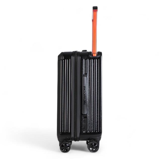 Upgrade your journey with this striking Hard Case Cabin Luggage, combining a sleek, ridged silver exterior with a vibrant red telescopic handle for both style and robust durability, ensuring you're always ready for your next short trip or quick getaway.

Key Features:

Durable Hard Case: Built to withstand the rigors of travel, offering superior protection for your belongings.
Effortless Mobility: Equipped with 360° spinner wheels for smooth, multi-directional gliding through airports and beyond.
Ergonomic Red Handle: A sturdy, adjustable telescopic handle provides a comfortable grip and adds a pop of color.
Integrated Cup Holder: Conveniently designed with a built-in cup holder for easy access to your beverage on the go.
Side Bag Hook: Features an integrated hook for securely carrying shopping bags or other personal items.
Stylish Design: Features a distinctive silver ribbed finish for a modern and sophisticated look.
Travel with confidence and style — this cabin luggage is your reliable companion for any destination.

Size and Specification:
Cabin:
Dimensions: 38 x 24 x 56.5 CM
Weight: 3.17 kg
Capacity: 42.03 L