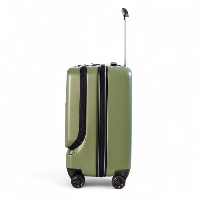 Elevate your travel experience with the Front Opening Cabin Luggage, designed for ultimate convenience and modern style. Crafted from durable ABS+PC material, this hard-shell suitcase features an innovative front-opening design, allowing quick and easy access to your essentials without fully unzipping the main compartment. Available in a chic palette of white/clay, pink, green, and classic black, it combines robust protection with eye-catching aesthetics. Glide effortlessly through airports with its smooth-rolling spinner wheels and secure your belongings with the integrated lock.

Key Features:

Front Opening Design: Provides convenient, quick access to your items on the go.
Durable Construction: Made from resilient ABS+PC material to withstand travel demands.
Effortless Mobility: Equipped with multi-directional spinner wheels for smooth navigation.
Secure Travel: Features an integrated lock for peace of mind.


Size and Specification:
Cabin:
Dimensions: 39 x 26 x 51.5 cm
Weight: 3.25 kg
Capacity: 35L