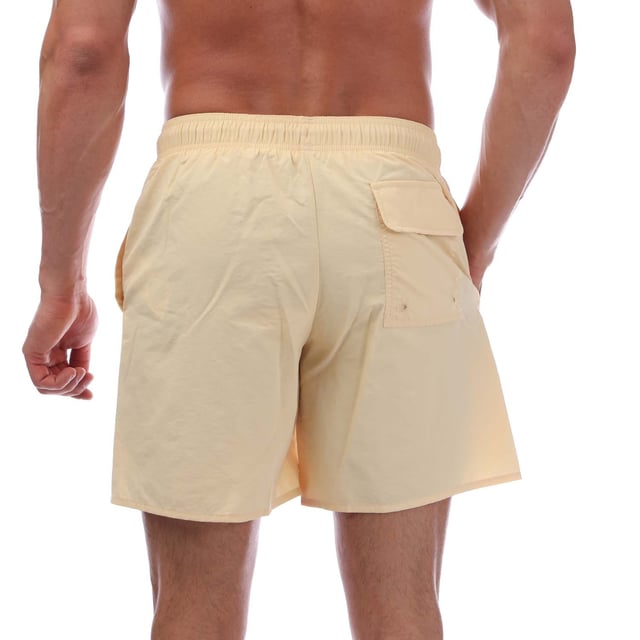 Mens Lyle And Scott Sports Swim Shorts in sand.- Elasticated waistband.- Side slip pockets.- Back flap pocket.- Rubberised logo.- Breathable  lightweight fabric.- Body: 100% Polyamide. Lining: 100% Polyester.- Ref: SH1266SPBX183
