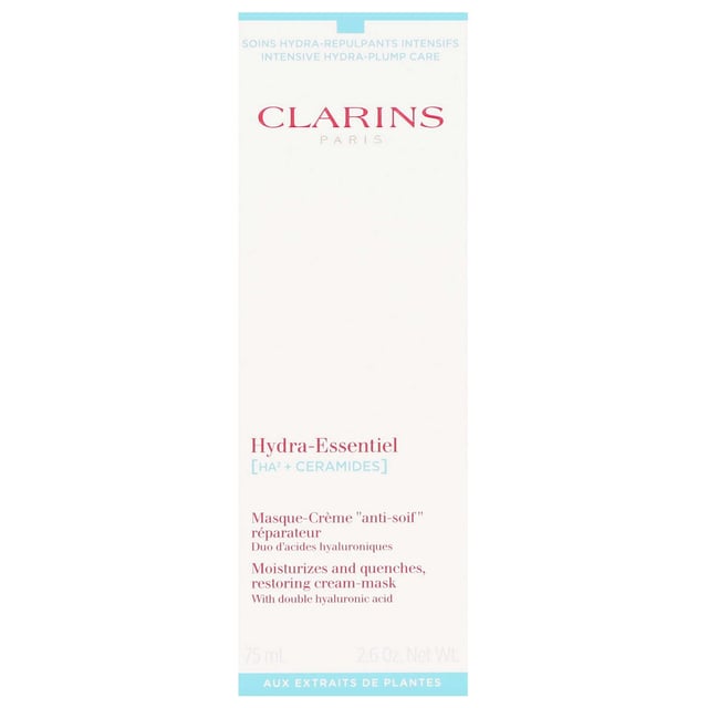 Experience deep hydration with the Clarins Hydra-Essentiel [HA²] Mask, designed to replenish and rejuvenate your skin. This powerful mask combines hyaluronic acids with organic leaf of life to deliver long-lasting moisture, enhancing your skin's smoothness and softness. Ideal for all skin types, this mask works on multiple levels to transform your complexion. For best results, apply a generous layer to your face and neck twice a week, leave on for 10 minutes, and gently remove excess with a cotton pad soaked in lotion. Unlock the secret to radiant, hydrated skin today!