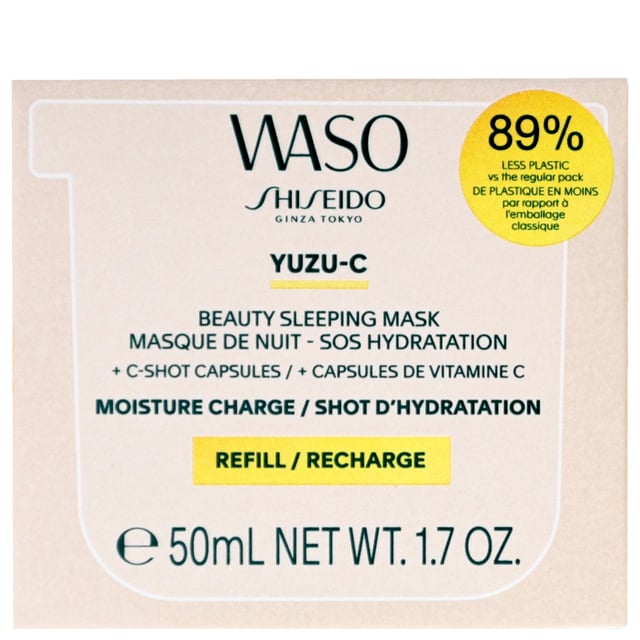 Revitalize your skin overnight with the Shiseido Waso YUZU-C Beauty Sleeping Mask Refill. This luxurious overnight treatment harnesses the refreshing power of yuzu citrus to deeply moisturize and enhance skin plumpness. Perfect for vegans, this mask helps to maintain optimal moisture levels for a radiant complexion. For best results, apply in the evening on a cleansed face and leave on overnight. Use twice a week to unveil a refreshed and glowing appearance. Elevate your skincare routine with this delightful and effective mask.