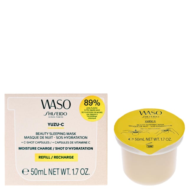 Revitalize your skin overnight with the Shiseido Waso YUZU-C Beauty Sleeping Mask Refill. This luxurious overnight treatment harnesses the refreshing power of yuzu citrus to deeply moisturize and enhance skin plumpness. Perfect for vegans, this mask helps to maintain optimal moisture levels for a radiant complexion. For best results, apply in the evening on a cleansed face and leave on overnight. Use twice a week to unveil a refreshed and glowing appearance. Elevate your skincare routine with this delightful and effective mask.