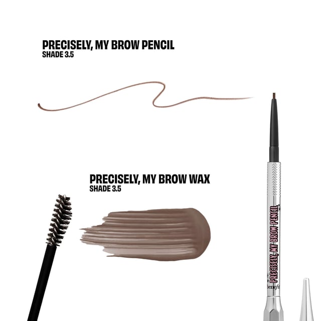 Discover the ultimate brow transformation with the Benefit Precisely My Brow Pack! This must-have set combines two full-size favorites for perfectly defined brows. The Precisely, My Brow Pencil features an ultra-fine tip for natural, hair-like strokes that last up to 12 hours, while the Precisely, My Brow Wax offers full-pigment sculpting and all-day hold. Available in a variety of shades to suit every brow color, including Neutral Medium Brown (3.5), this duo is your secret weapon for flawless brows. Elevate your beauty routine with this essential brow pack!
