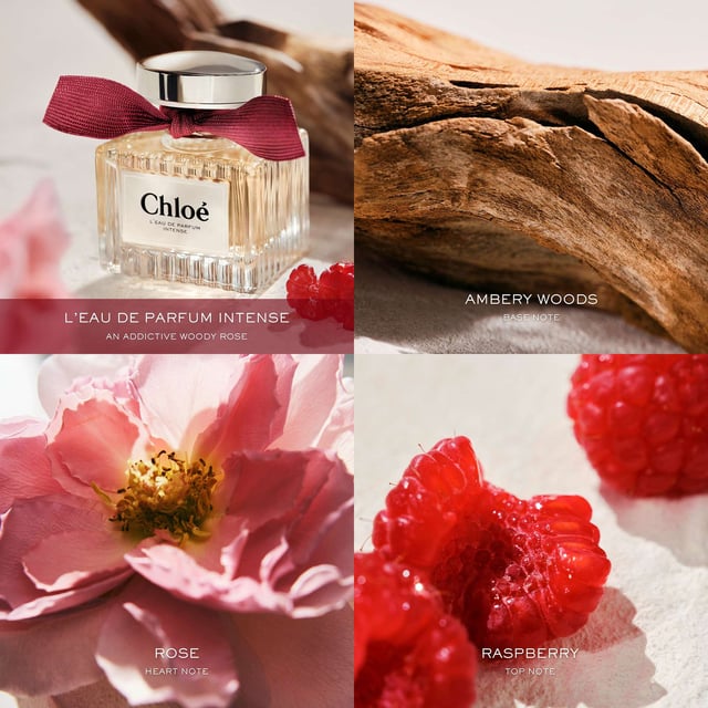 Discover Chloé L'Eau Intense Eau de Parfum, a luxurious floral fragrance that embodies empowerment. With vibrant raspberry and sensual rose, it reveals rich floral notes and warm woods for a long-lasting allure. The elegant refillable bottle, available in 30 ml, 50 ml, or 100 ml, is eco-friendly. Keep your scent alive with the 150 ml refill.