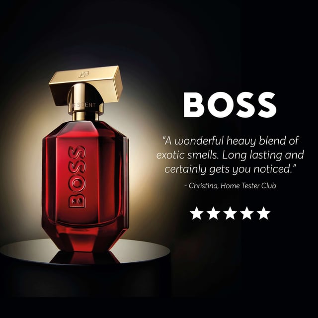 Experience the allure of HUGO BOSS BOSS The Scent Elixir for Her, a luxurious parfum that ignites the senses. This captivating fragrance transforms the original BOSS The Scent into an extraordinary journey with vibrant Pink Peppercorn and enchanting Belladonna. The heart reveals a rich ambery-woody-floral essence, culminating in a warm base of Amber that leaves a mesmerizing trail. Presented in an elegant deep-red flacon adorned with the BOSS logo, this perfume embodies empowering sensuality.