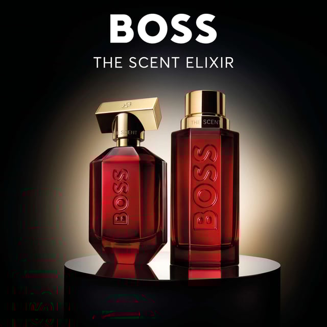 Experience the allure of HUGO BOSS BOSS The Scent Elixir for Her, a luxurious parfum that ignites the senses. This captivating fragrance transforms the original BOSS The Scent into an extraordinary journey with vibrant Pink Peppercorn and enchanting Belladonna. The heart reveals a rich ambery-woody-floral essence, culminating in a warm base of Amber that leaves a mesmerizing trail. Presented in an elegant deep-red flacon adorned with the BOSS logo, this perfume embodies empowering sensuality.