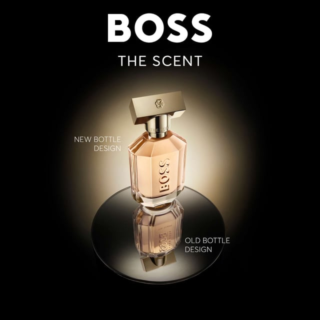 Experience the allure of HUGO BOSS BOSS The Scent For Her Eau de Parfum. This fragrance embodies the chemistry of a powerful couple, merging bold contrasts in an enchanting ambery-floral scent. It opens with vibrant Peach extract and a luxurious Osmanthus heart. The sensuality deepens with White Musk notes, creating an irresistible trail. Housed in a stunning refillable bottle adorned with the BOSS logo, this fragrance represents modern femininity and empowerment. Refilling is easy with the 150ml refill bottle, sold separately.