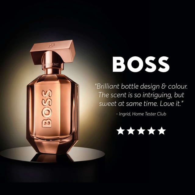 Discover the allure of HUGO BOSS The Scent Le Parfum for Her Eau de Parfum. This captivating fragrance features a luxurious blend of ambery, floral, and woody notes. Experience the addictive essence of Orange Blossom paired with the warmth of Vetiver for a captivating opening. The enchanting Akigalawood adds depth, making this scent unforgettable. Housed in a stunning deep-plum lacquered glass bottle with a rose-gold cap, this perfume embodies empowering sensuality and sophistication.