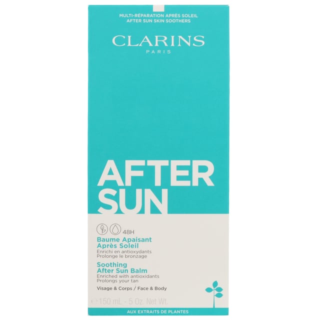 Experience the ultimate relief for your skin with Clarins Soothing After Sun Balm. This luxurious balm is specially formulated to repair and calm your skin after sun exposure. Infused with nourishing sunflower oil, soothing aloe vera, and hydrating watermelon extracts, it delivers intense moisture while protecting against free radicals. Its lightweight formula absorbs quickly, leaving no sticky residue behind. Perfect for use on both face and body, simply apply generously after sun exposure for beautifully refreshed and revitalized skin.