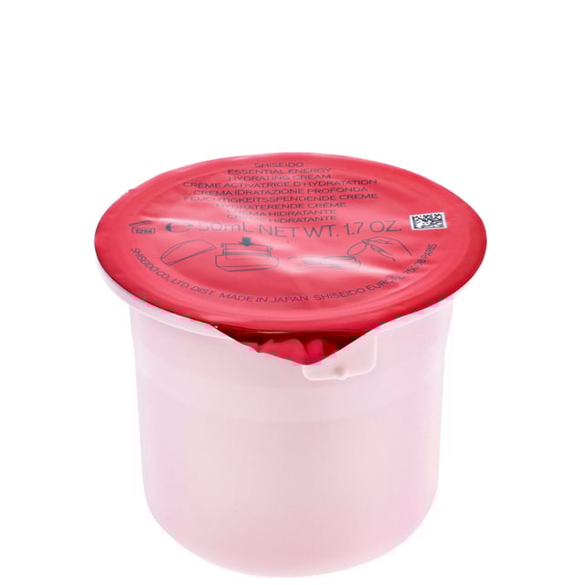 Erleben Sie die verjüngende Kraft der Shiseido Essential Energy Tages- und Nachtcreme Nachfüllpackung. Diese leichte Feuchtigkeitscreme wurde entwickelt, um Ihrer Haut essentielle Hydration und Energie zu bieten und ein glattes und jugendliches Hautbild zu fördern. Angereichert mit Hyaluronsäure speichert sie Feuchtigkeit für langanhaltende Hydration, während Ginsengwurzel-Extrakt Ihre Haut belebt und beruhigt. Die Zugabe von Citrus unshiu Schalenextrakt aktiviert den natürlichen Hydrationsprozess Ihrer Haut. Für die besten Ergebnisse morgens und abends auf das gereinigte Gesicht auftragen. Bitte beachten Sie, dass es sich bei diesem Produkt um eine Nachfüllpackung handelt.