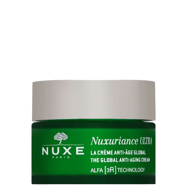 Experience the transformative power of Nuxe Nuxuriance Ultra Global Anti-Aging Cream, a luxurious moisturizer that combats the signs of aging. Infused with advanced Alfa [3R] Technology, this cream revitalizes and resurfaces your skin for a youthful appearance. Its rich, non-greasy texture ensures deep nourishment without stickiness. Enriched with hyaluronic acid, it delivers intense hydration, enhancing your skin's tone and smoothness. Suitable for all skin types and vegan-friendly. For optimal results, apply to a cleansed face every morning and/or evening.