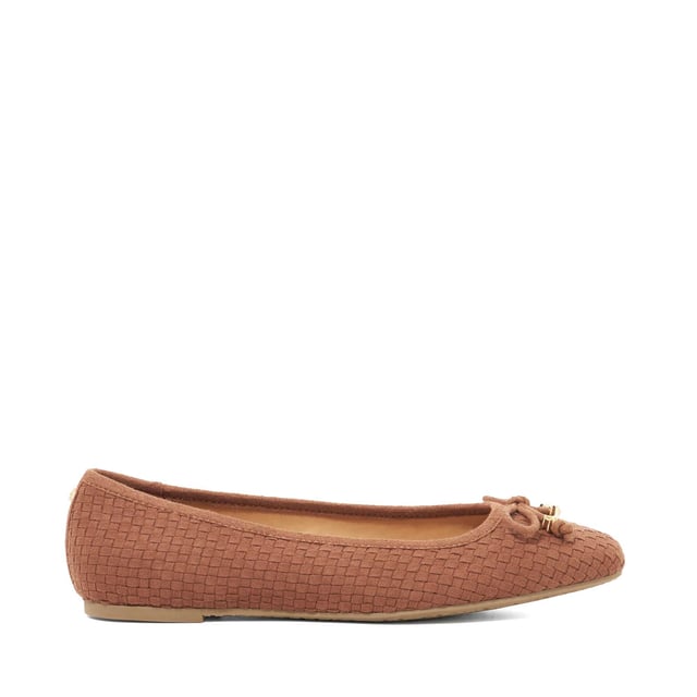 Dune Ladies Harries - Woven Slip On Ballet Flats Embrace comfort and style every time with Harries, ballet flats decorated with a classic bowl detail on the rounded toe. Crafted from premium fabrics with a woven finish, they're the perfect go-to for everyday wear.