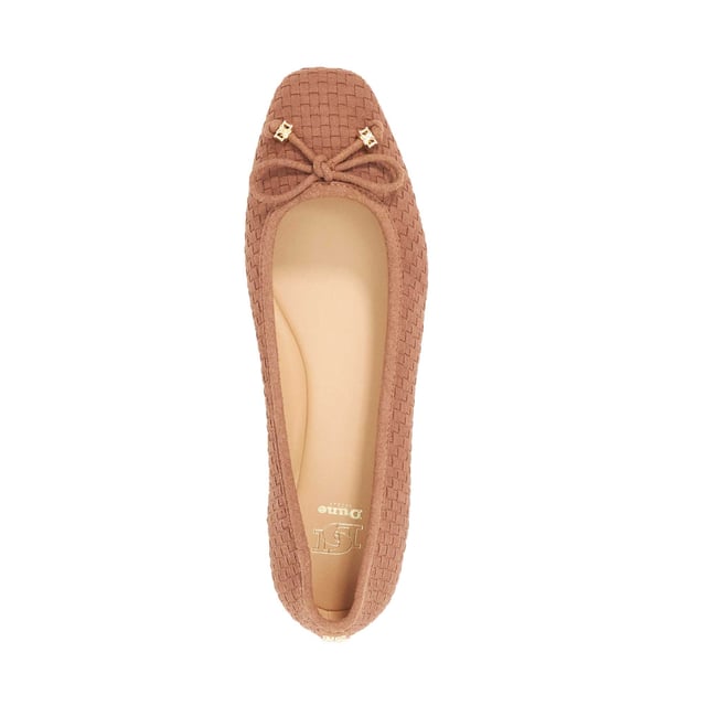 Dune Ladies Harries - Woven Slip On Ballet Flats Embrace comfort and style every time with Harries, ballet flats decorated with a classic bowl detail on the rounded toe. Crafted from premium fabrics with a woven finish, they're the perfect go-to for everyday wear.