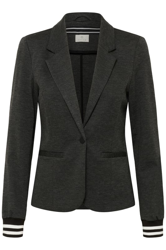 Damenblazer mit schmaler Passform, klassischem Revers, langen Ärmeln und Fronttaschen. Ein-Knopf-Verschluss und sportliche Bündchen für zeitgemäßen Komfort im Alltag.  Schonwäsche 30°, Nicht bleichen, Nicht im Trockner trocknen, Tropnass aufhängen im Schatten, Kalt bügeln max. 110° C, Trockenreinigung  76% Polyester (Recycelt),20% Viskose,4% Elasthan