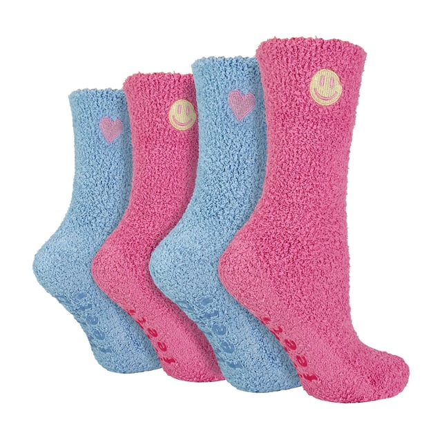Wildfeet - 4 Pack Ladies Cosy Lounge Socks: Wildfeet Cosy Lounge Socks are a delightful, snug gift idea for those who appreciate the finer things in life. Consider these Ladies Cosy Lounge Socks which come with the distinctive touch of unmatched comfort and warmth. These unique socks make for a fantastic gift that anyone seeking comfort would appreciate. They add a fun twist to your home attire and could even be a thoughtful Christmas stocking filler!. They fit snugly, providing the ideal cushion for your feet, and are made from material that ensures breathability for those cosy nights in. These socks will keep you warm and comfy through all those chilly Autumn/Winter nights. The pack includes 4 pairs of socks that will blend well with your home lounge outfits. The perfect treat for ladies who value comfort and novelty in equal measure. Brought to you from the reliable Sock Shop Wildfeet, that's known for offering the very best in fun, comfort, and positive vibes, these socks are all about celebrating the joy of a day spent lounging around! They come in one practical pack of 4 pairs, ensuring you have a fresh pair ready, always. Extra Product Details: Wildfeet Ladies Cosy Lounge Socks Comfort and Novelty Design A Warm, Unique Gift Idea Soft & Comfortable Feel Breathable Material for Comfort 4 Pairs Per Pack Perfect for Lounging Around Four times the Comfort!