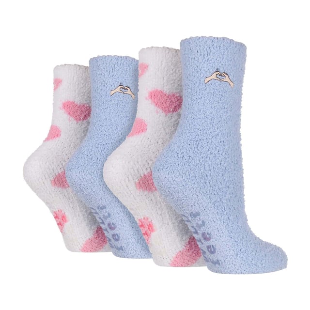 Wildfeet - 4 Pack Ladies Cosy Lounge Socks: Wildfeet Cosy Lounge Socks are a delightful, snug gift idea for those who appreciate the finer things in life. Consider these Ladies Cosy Lounge Socks which come with the distinctive touch of unmatched comfort and warmth. These unique socks make for a fantastic gift that anyone seeking comfort would appreciate. They add a fun twist to your home attire and could even be a thoughtful Christmas stocking filler!. They fit snugly, providing the ideal cushion for your feet, and are made from material that ensures breathability for those cosy nights in. These socks will keep you warm and comfy through all those chilly Autumn/Winter nights. The pack includes 4 pairs of socks that will blend well with your home lounge outfits. The perfect treat for ladies who value comfort and novelty in equal measure. Brought to you from the reliable Sock Shop Wildfeet, that's known for offering the very best in fun, comfort, and positive vibes, these socks are all about celebrating the joy of a day spent lounging around! They come in one practical pack of 4 pairs, ensuring you have a fresh pair ready, always. Extra Product Details: Wildfeet Ladies Cosy Lounge Socks Comfort and Novelty Design A Warm, Unique Gift Idea Soft & Comfortable Feel Breathable Material for Comfort 4 Pairs Per Pack Perfect for Lounging Around Four times the Comfort!