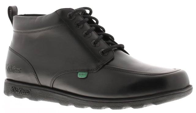 Kickers Mens Smart Boots Fragma Chuk Leather Lace Up Black. Leather Upper. Textile Lining. Rubber Sole. Footwear Boots.