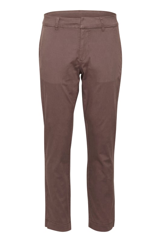 Damen-Chinohose in regulärer Passform und verkürzter Länge für vielseitige Outfits. Mit klassischen Gürtelschlaufen und bequemem Bund für Alltag und Büro.  Schonwäsche 30°, Nicht bleichen, Nicht im Trockner trocknen, Tropnass aufhängen im Schatten, Kalt bügeln max. 110° C, Trockenreinigung  98% Baumwolle,2% Elasthan