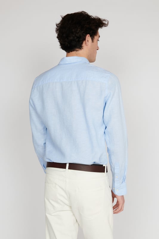 Regular fit,Lange mouwen  Fijne was 40°, niet bleken, niet in de droger drogen, Druipnat ophangen, warm strijken max. 150° C, Droogreiniging  100% Linnen