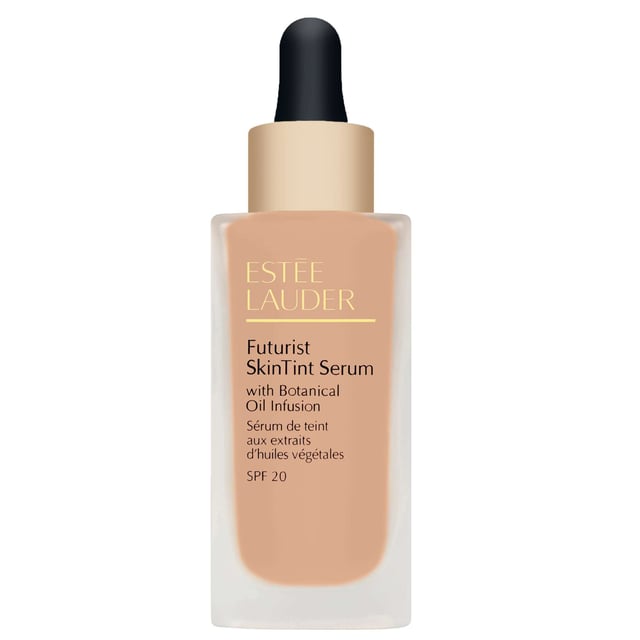 Achieve a flawless complexion with Estée Lauder's Futurist SkinTint Serum Foundation. This lightweight foundation offers sheer coverage for a radiant finish while providing essential hydration and conditioning to your skin. Its unique formula is color-true, non-creasing, and non-poring, ensuring a smooth application that lasts all day. Plus, with SPF 20 protection, your skin is shielded from harmful UVA and UVB rays, making it the perfect choice for daily wear.