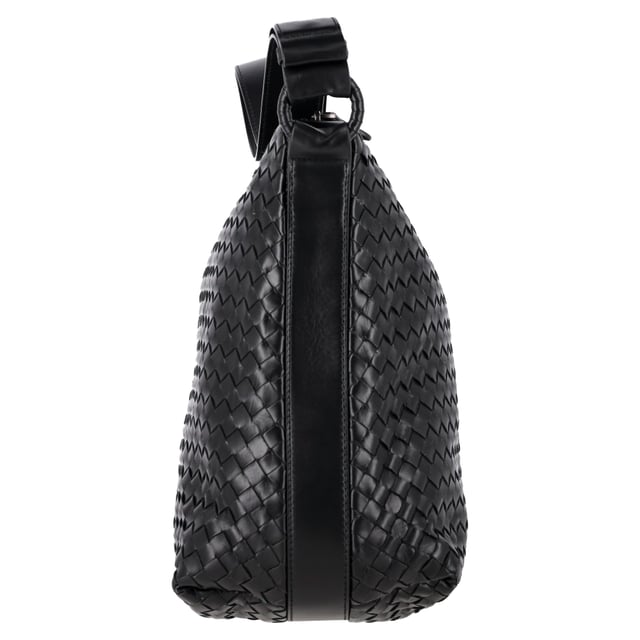 VINTAGE, RRP AS NEW
Elevate your wardrobe with the Bottega Veneta Medium Zipped Intrecciato Shoulder Bag in luxurious black leather—a refined blend of artisanal craftsmanship and modern elegance. Boasting the iconic woven intrecciato texture and a secure top-zip closure, this versatile piece keeps your essentials organized in style. **Styling Tip:** Wear it with an all-black tailored jumpsuit and sleek heels for a minimalist, high-fashion look—let the woven detailing take center stage.

 Bottega Veneta Medium Zipped Intrecciato Shoulder Bag in Black Leather

Condition: Excellent
Signs of wear: No retail tag, No visible sign of wear., 
Packaging: Dust bag
Color: Black
Material: Leather | leather
Size: One Size | One Size
Measurements: Width: 140; Height: 280; Length: 380; Handle drop: 130; Strap length: 0
SKU: NAPPUGBBA506784W