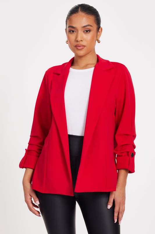 - Ruched sleeves - Collar neckline - Model height: 5'3" - Model wears uk 6 / us 2 / eur 34 - Always check the wash care label - Cool hand wash with mild detergent