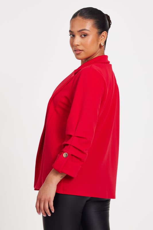 - Ruched sleeves - Collar neckline - Model height: 5'3" - Model wears uk 6 / us 2 / eur 34 - Always check the wash care label - Cool hand wash with mild detergent