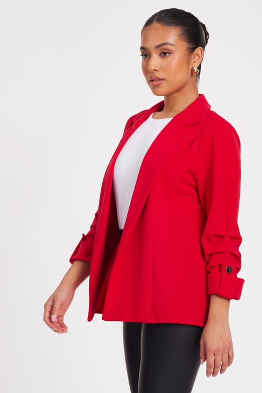 - Ruched sleeves - Collar neckline - Model height: 5'3" - Model wears uk 6 / us 2 / eur 34 - Always check the wash care label - Cool hand wash with mild detergent