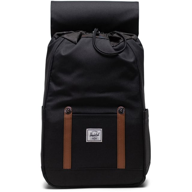 Herschel Bags Herschel Retreat Small Backpack Polyester Unisex Adults's Black Backpack Small backpack, big personality. Created for busy lives, the alpine inspired Retreat Small Backpack carries your tools and tech and is made with 100% recycled EcoSystem fabrics.