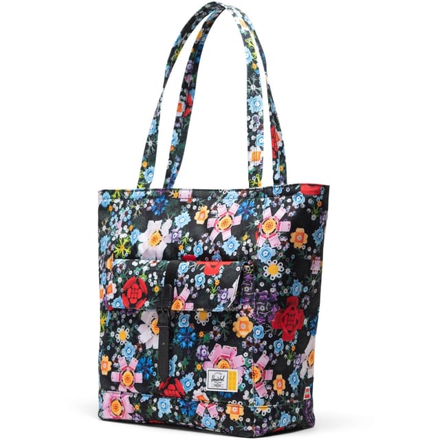 Herschel x LEGO Collection. Carry the essentials in our limited-edition Herschel Retreat Tote, reimagined with custom LEGO prints and labels. It features a versatile zip-top closure and storage sleeves for the little things.