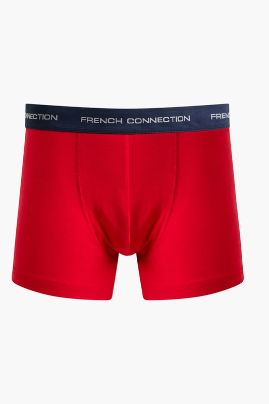Navy Cotton 3-Pack Boxers These French Connection 3-pack boxers are made of soft cotton for all-day comfort. Featuring the classic French Connection logo on the waistband. The pouch provides support, and the cotton fabric blend provides excellent breathability. Giving you a soft and comfortable wearing experience.