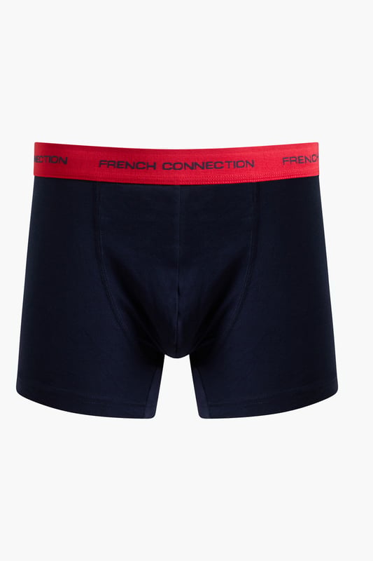 Navy Cotton 3-Pack Boxers These French Connection 3-pack boxers are made of soft cotton for all-day comfort. Featuring the classic French Connection logo on the waistband. The pouch provides support, and the cotton fabric blend provides excellent breathability. Giving you a soft and comfortable wearing experience.