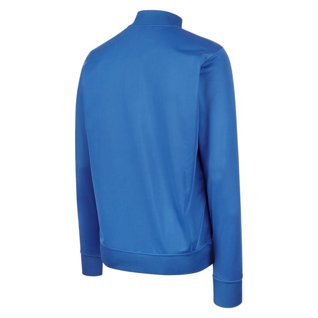 100% Polyester. Design: Stacked Logo. Cuff: Elasticated, Ribbed. Sleeve-Type: Long-Sleeved. Neckline: Ribbed Collar, Standing Collar. Pockets: 2 Side Pockets, Zip. Fastening: Zip. Hem: Elasticated, Ribbed. S: 37 in. M: 40 in. L: 43 in. XL: 46 in. XXL: 49 in. 3XL: 52 in. 4XL: 55 in.