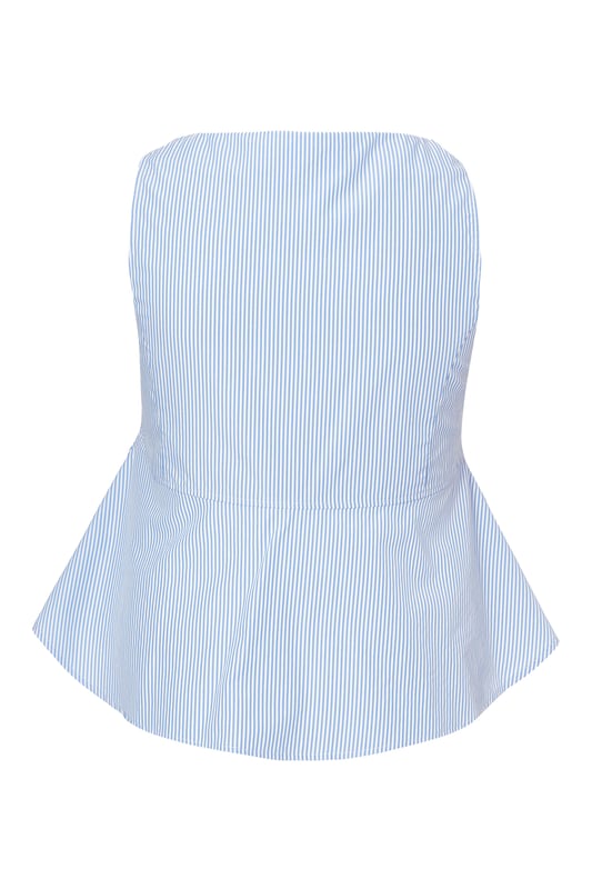 - Square neck - Striped pattern - Tie front details - Peplum hem - Model height: 5'7" - Model wears uk 18 / us 14 / eur 46 - Always check the wash care label - Cool hand wash with mild detergent