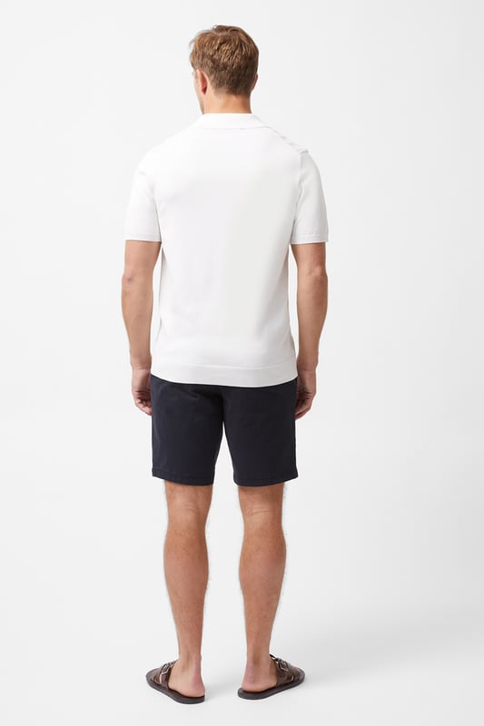 This trophy knit polo shirt from French Connection is a wardrobe staple. Features all-over knit design, open collar, short sleeves, ribbed elasticated hems. Made from cotton blend fabric to ensure comfort and high quality.