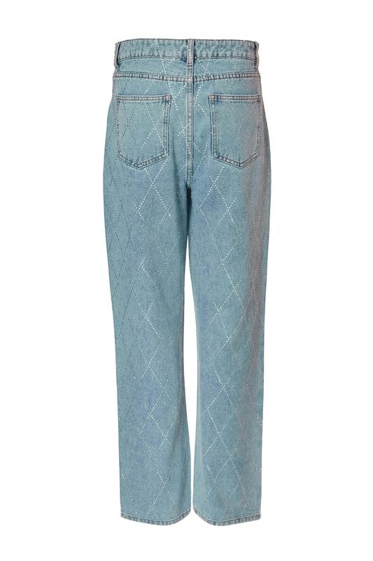 - Denim finish - Diamante detail - High waisted - Model height: 5'6" - Model wears uk 8 / us 4 / eur 36 - Always check the wash care label - Cool hand wash with mild detergent