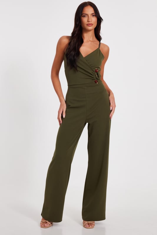 - Strappy style - Buckle detail - Wide leg - Model height: 5'6" - Model wears uk 8 / us 4 / eur 36 - Always check the wash care label - Cool hand wash with mild detergent
