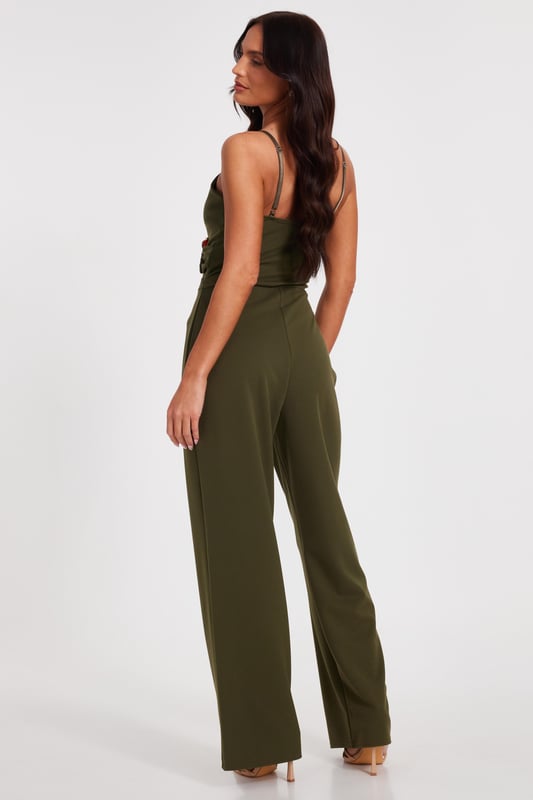 - Strappy style - Buckle detail - Wide leg - Model height: 5'6" - Model wears uk 8 / us 4 / eur 36 - Always check the wash care label - Cool hand wash with mild detergent