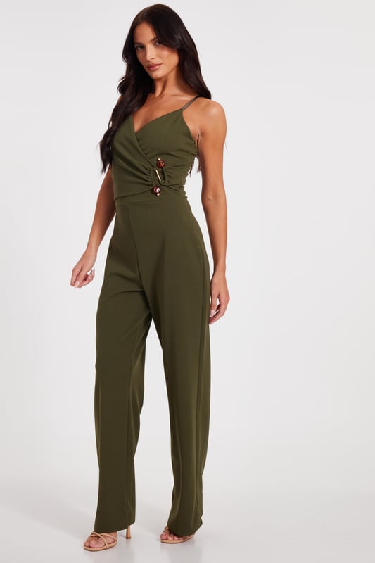 - Strappy style - Buckle detail - Wide leg - Model height: 5'6" - Model wears uk 8 / us 4 / eur 36 - Always check the wash care label - Cool hand wash with mild detergent