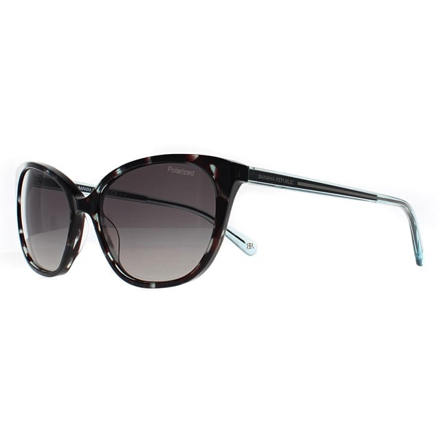 Banana Republic Cat Eye Womens Black Green Havana Grey Gradient Polarized BR 2001/S  Sunglasses are perfect for those looking for sophistication and versatility. With a minimalist design and high-quality craftsmanship, they provide an elevated look while offering superior sun protection.