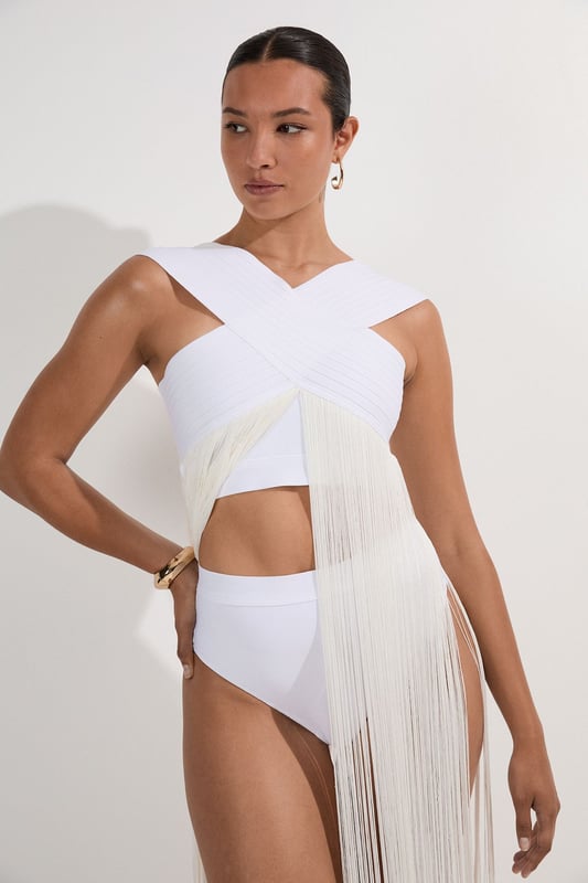 High Waisted Bandage Bikini Bottoms