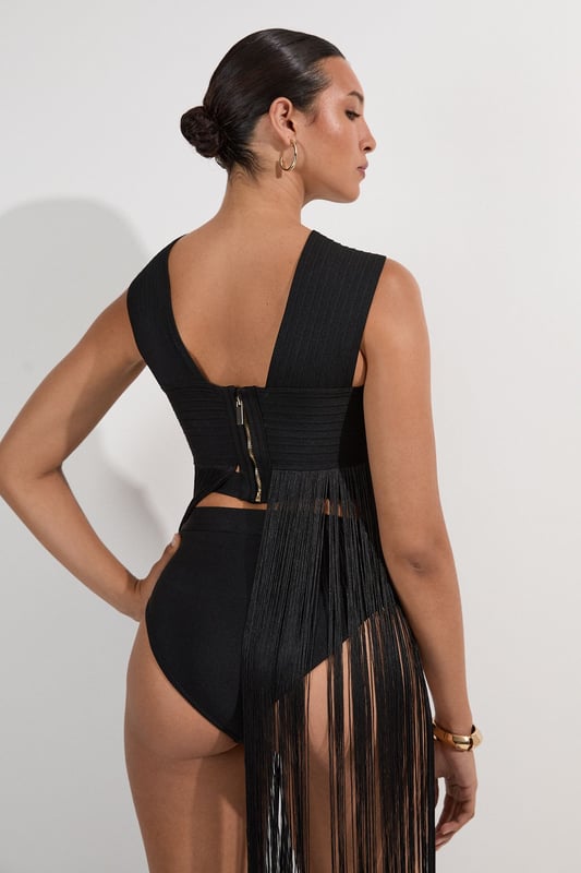 High Waisted Bandage Bikini Bottoms