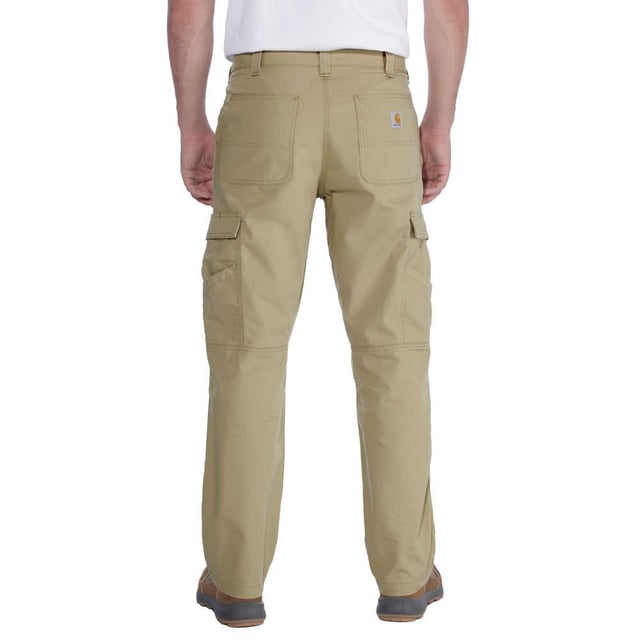 *Sizing Note* Carhartt are more generously sized, you may need to consider dropping down a size from your traditional workwear clothing. Men's relaxed fit cargo pants that are durable, sweat-wicking, and built to move. As rugged as they come, these men's cargo pants also offer the flexibility you need on the job. The ripstop fabric fights sweat and odor as you work. It's cut for a relaxed fit, with a straight leg opening that tucks inside most work boots.