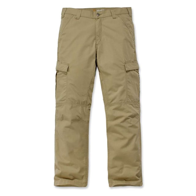 *Sizing Note* Carhartt are more generously sized, you may need to consider dropping down a size from your traditional workwear clothing. Men's relaxed fit cargo pants that are durable, sweat-wicking, and built to move. As rugged as they come, these men's cargo pants also offer the flexibility you need on the job. The ripstop fabric fights sweat and odor as you work. It's cut for a relaxed fit, with a straight leg opening that tucks inside most work boots.