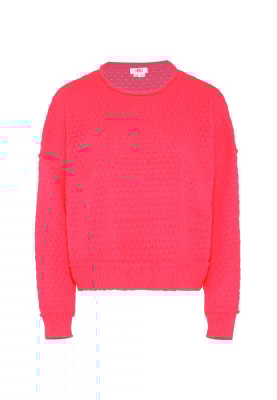 Heben Sie Ihre legere Garderobe mit diesem gestrickten Pullover auf, der ein strukturiertes Muster aufweist. Entworfen mit einem Rundhalsausschnitt und langen Ärmeln, bietet er eine lockere Passform mit leicht abgesenkter Schulter für Komfort. Die gerippten Details am Saum, an den Bündchen und am Ausschnitt sorgen für eine bequeme Passform und Formbeständigkeit. Ein diskret im Nacken platziertes Markenetikett verleiht diesem stilvollen Stück Authentizität.  Pullover