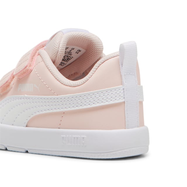 PRODUCT STORY: Introducing Courtflex v3, the latest addition to the Courtflex family! Playground tested and approved, these kicks are built to keep up with your little one's adventures. A stylish, sporty design and KinderFit comfort means more playtime and less fuss. Let imagination lead the way. DETAILS: Regular fit; Synthetic upper; Hook-and-loop closure; Mesh tongue and collar; EVA midsole for maximal flexibility; Rubber outsole; KinderFit sockliner print to ensure the correct fit; PUMA Toddlers: Recommended for toddlers between 0 and 4 years.