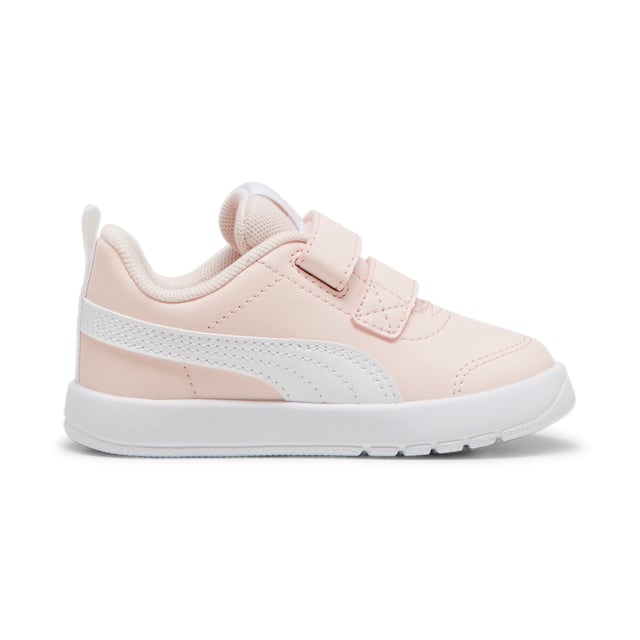 PRODUCT STORY: Introducing Courtflex v3, the latest addition to the Courtflex family! Playground tested and approved, these kicks are built to keep up with your little one's adventures. A stylish, sporty design and KinderFit comfort means more playtime and less fuss. Let imagination lead the way. DETAILS: Regular fit; Synthetic upper; Hook-and-loop closure; Mesh tongue and collar; EVA midsole for maximal flexibility; Rubber outsole; KinderFit sockliner print to ensure the correct fit; PUMA Toddlers: Recommended for toddlers between 0 and 4 years.