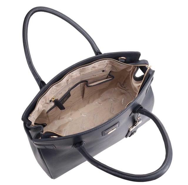 Crafted from soft premium leather, this elegant work bag combines style with functionality. Its spacious central compartment is smartly organized with slip and zipped pockets on both internal walls, while a padded section keeps your gadget safe. A top zip secures the contents, and a handy back slip pocket adds extra convenience. Carry it your way with the removable, adjustable shoulder strap, and enjoy the added touch of sophistication with a branded luggage tag accessory.
